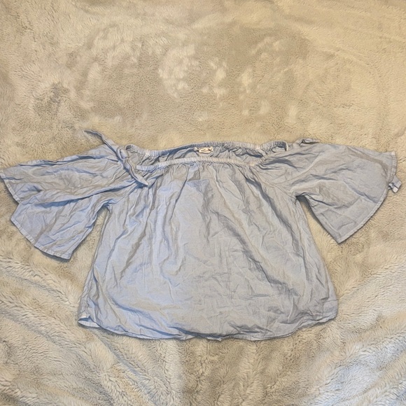 Women’s Billabong Light Blue Open -Shoulder Women's Crop Top - Picture 1 of 6